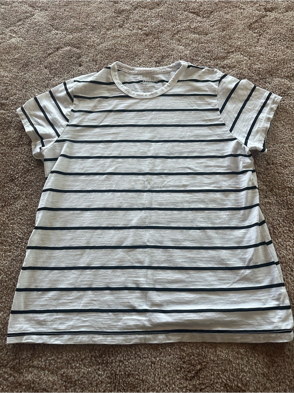 White and black striped shirt